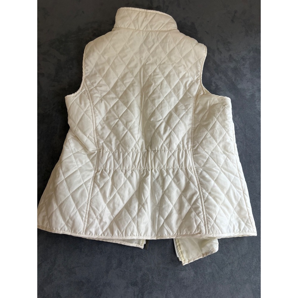 Cream White Quilted Puffer Zip Size 1X